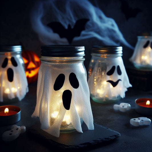 DIY Halloween Glass Jar Lanterns