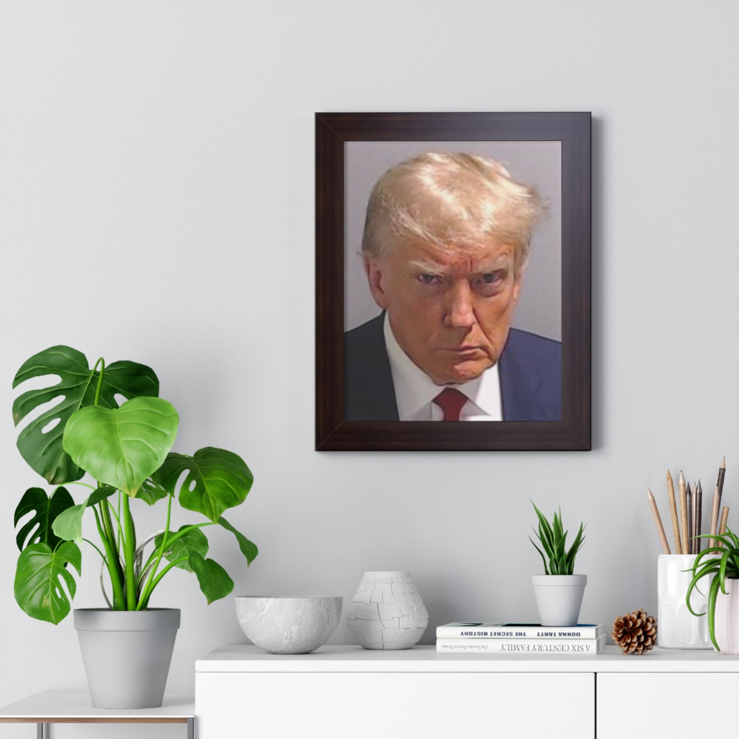 Trump Mugshot Framed Vertical Poster