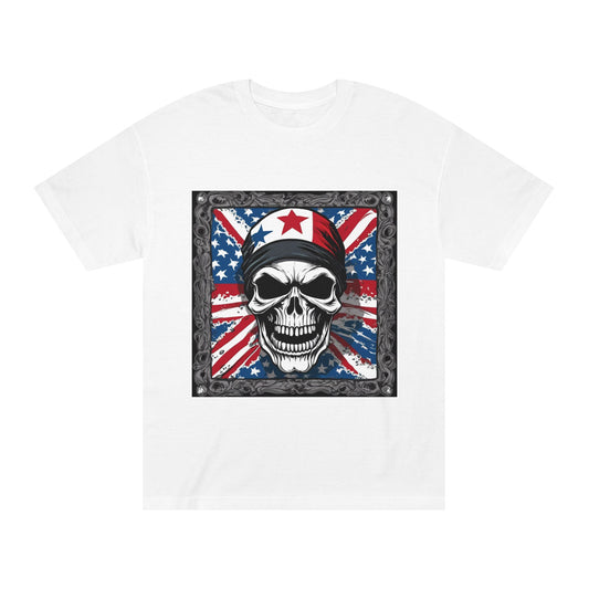 Skull Head  American Flag T-shirt