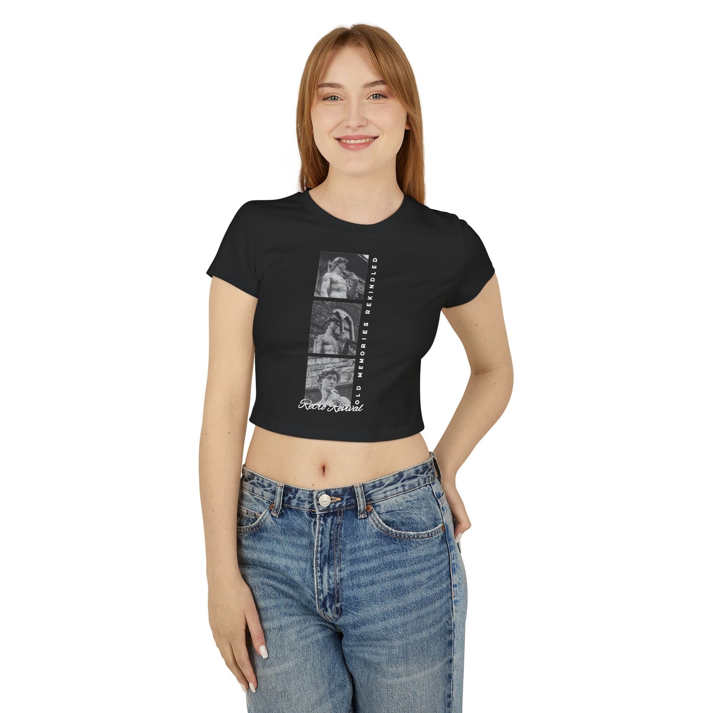 Vintage Women's T-shirts Cropped T-shirt Retro T-shirt