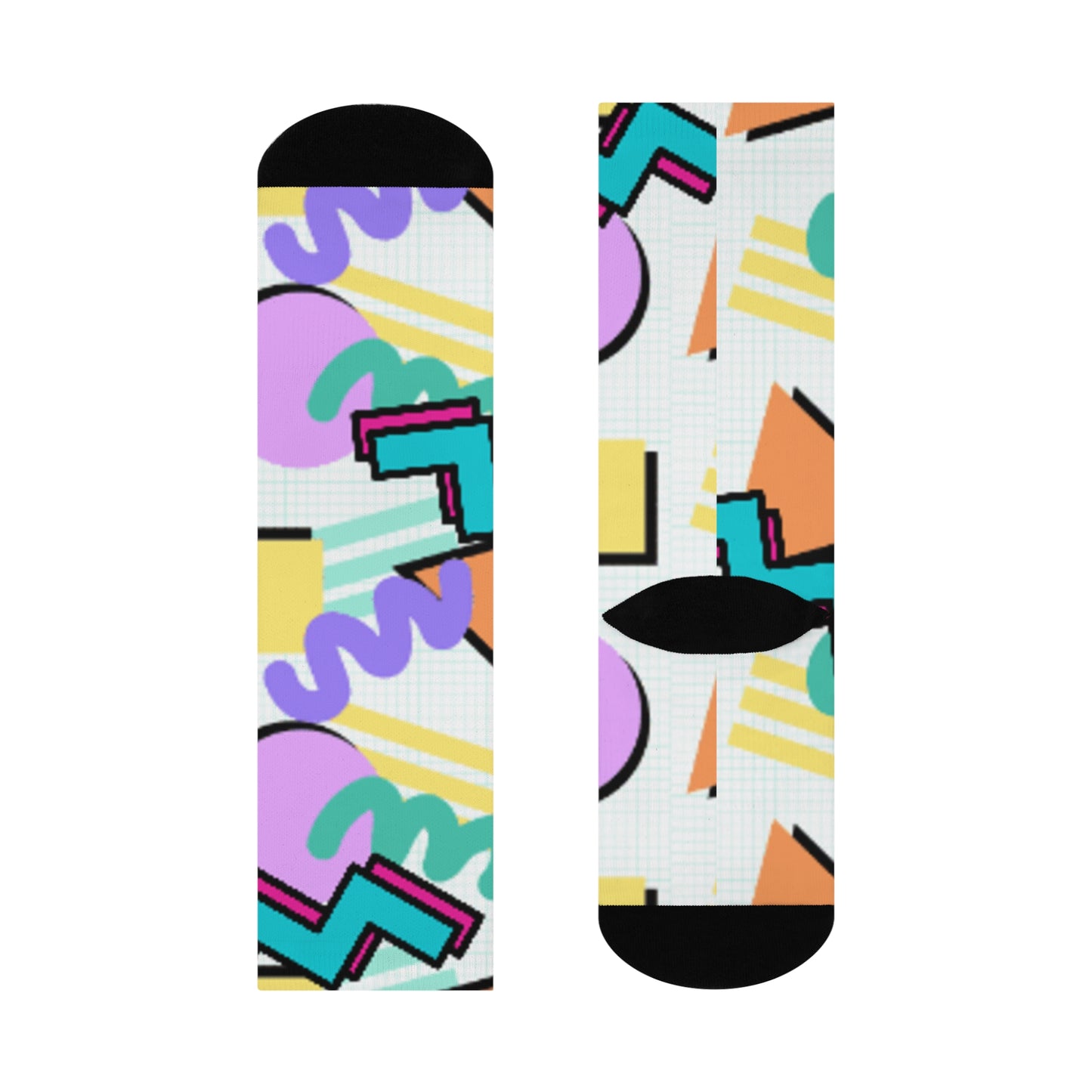 80's/90's Pattern Cushioned Crew Socks