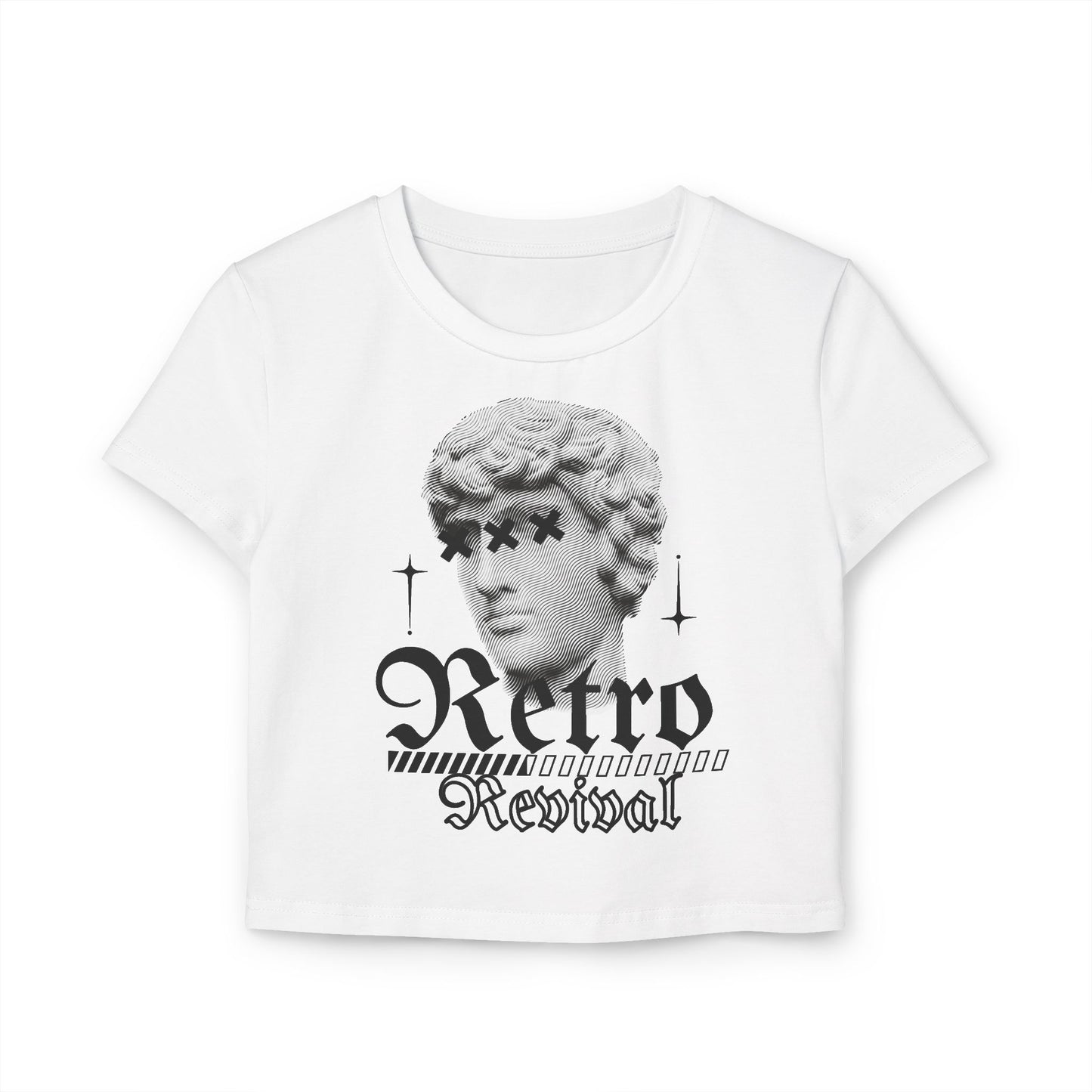 Retro Cropped Baby T-shirt Vintage Cropped T-shirt