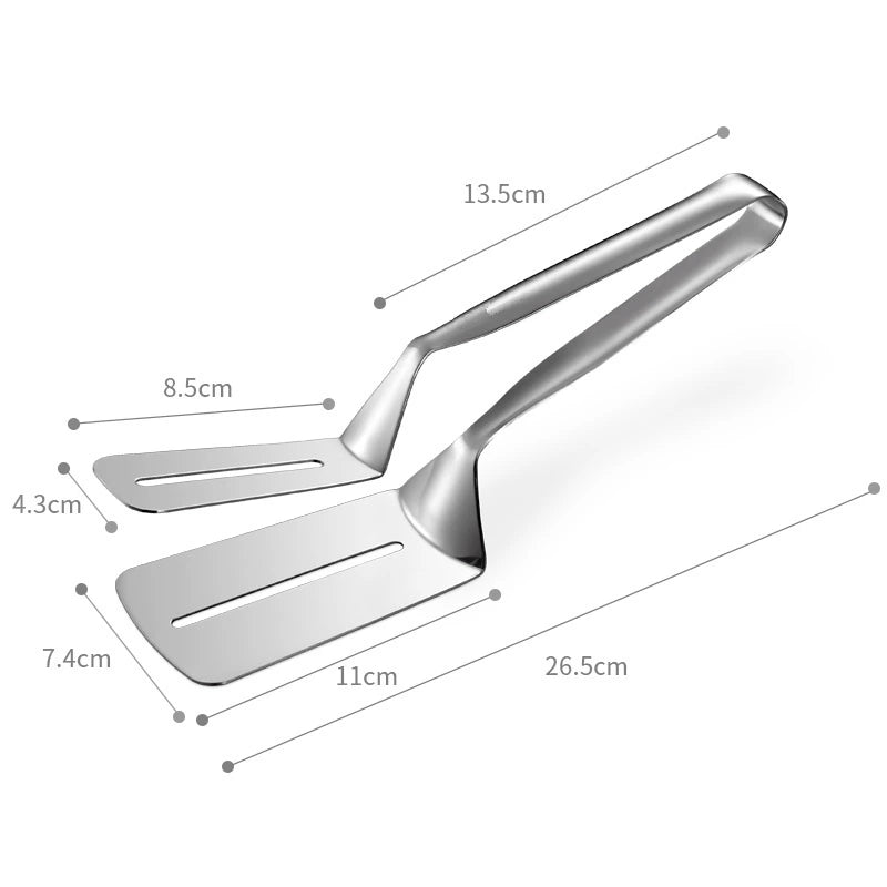 Stainless Steel Barbecue Tong Fried Steak Shovel Fried Fish Shovel BBQ Bread Clamp Kitchen Bread Meat Clamp